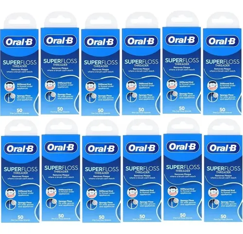 Hilos Dentales Menta Pre Cortados X50 Pack X12 Menta