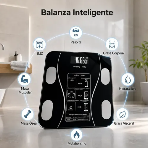 Balanza Personal Inteligente App Medidor Grasa Muscolo 180kg