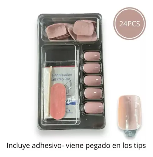Press On Tips Autoadhesivo Cuadradas Cherimoya