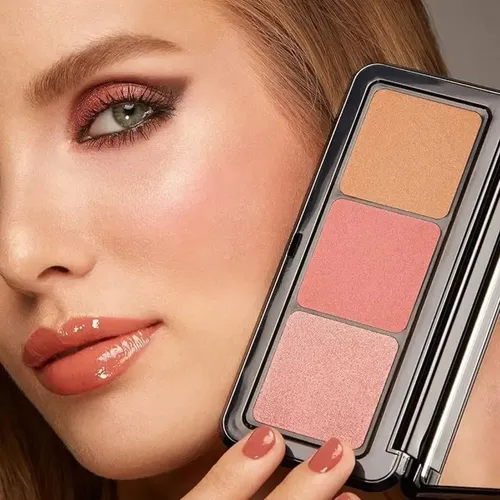 Paleta Multiacabado Rubor Y Bronceador Kiko Milano 3 Tonos Tono del maquillaje COR 01 CORAL