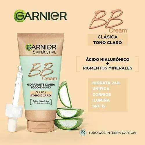 Bb Cream Garnier Skinactive Clásica Tono Claro 50ml