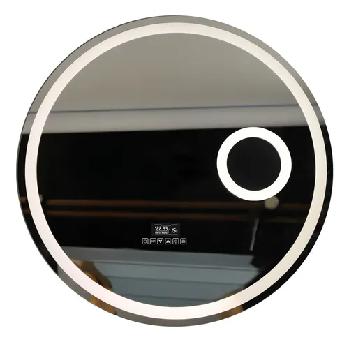 Espejo Redondo C/parlant Led 60cm Lupa Frío Cálido Bluetooth