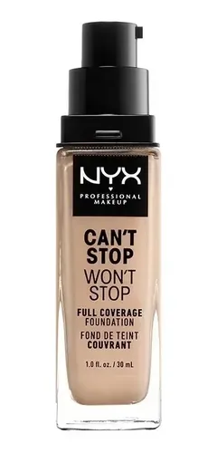 Base de Maquillaje Líquida NYX Professional Makeup Can’t Stop Won’t Stop, Ultra-Mate, Alta Cobertura, Light Ivory