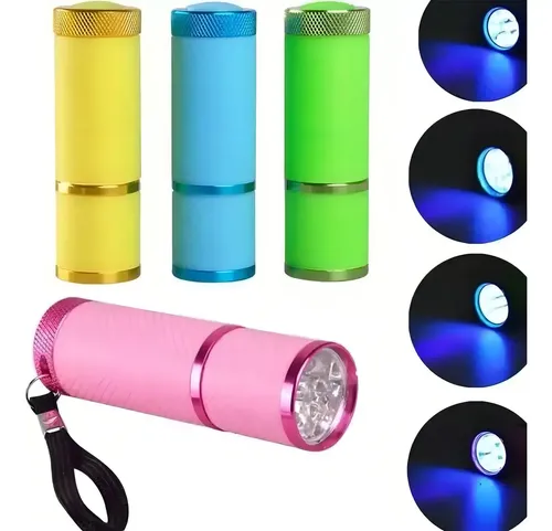 Esmalte de uñas de gel con linterna UV LED, luz seca, luz ultravioleta, color aleatorio