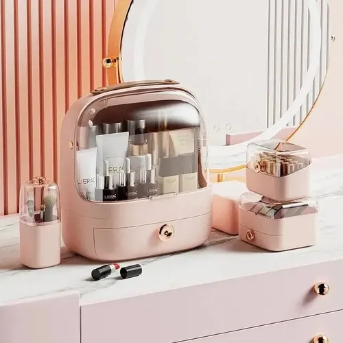 Organizador De Cosméticos – Transportable Color Rosa
