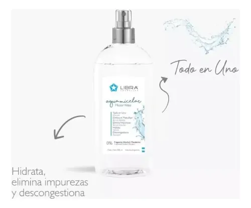 Libra Agua Micelar Desmaquillante Limpieza Facial 500ml