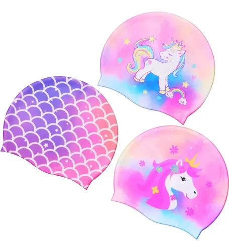 3 Piezas Gorro De Baño Para Niños Gorro De Baño Impermeab…
