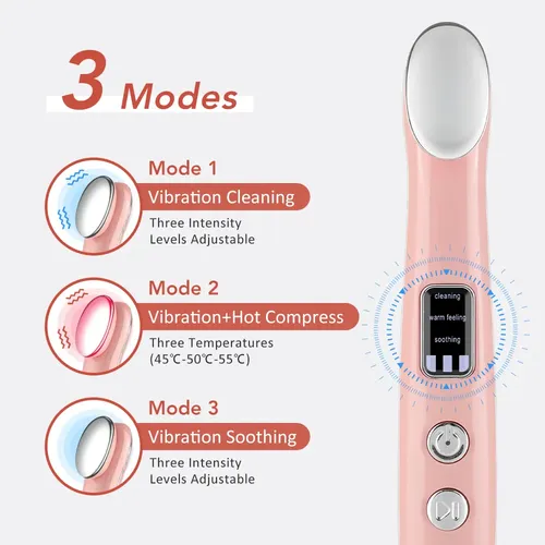 Dispositivo Facial Vibratorio Con Masajeador En Compresa Eye