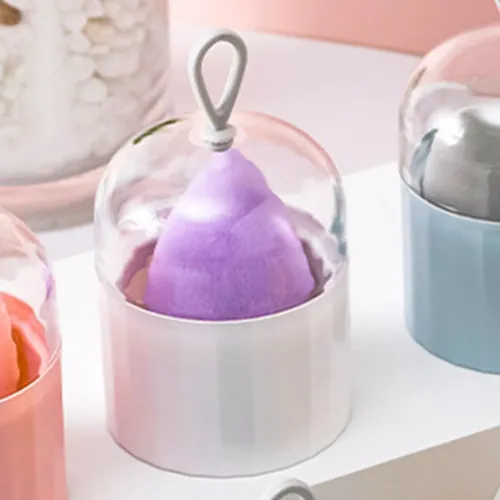 Soporte Portátil Para Esponja De Maquillaje, Caja De Blanco