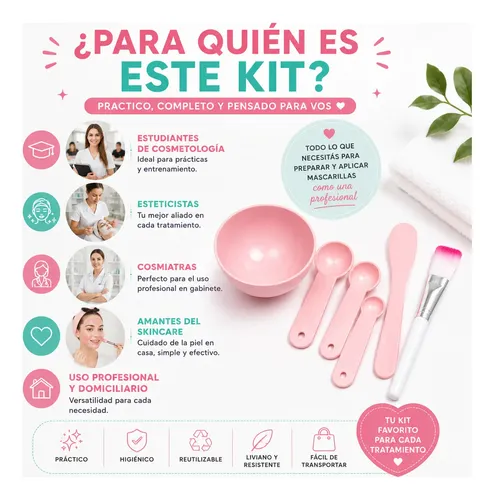 Kit Bowl Facial Para Mascarillas 6 En 1