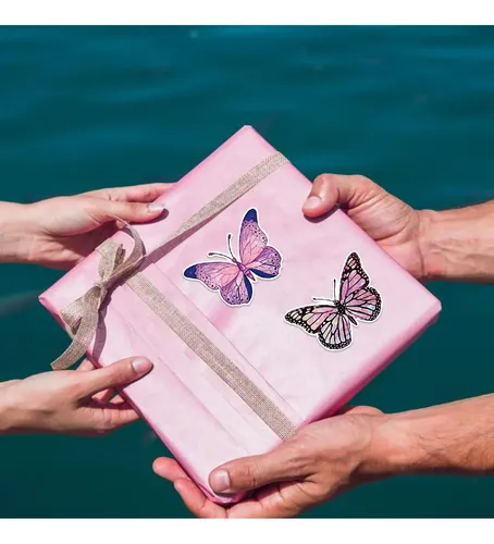 500 Pegatinas Con Forma De Flor Y Mariposa Para Manualidades