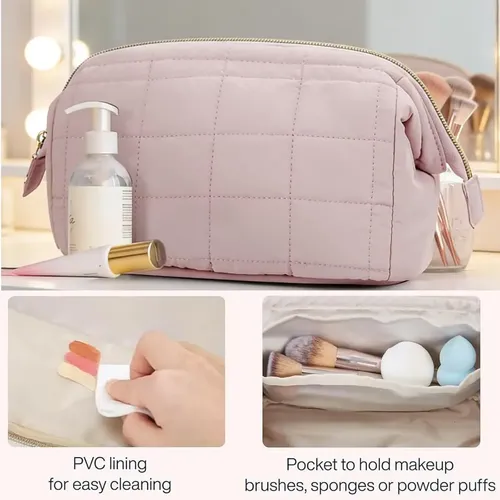 Bolsa De Maquillaje Viajera Algodón Acolchado#yyy