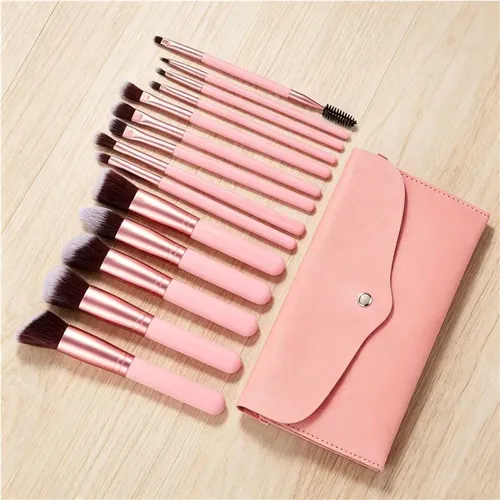 Juego De Brochas De Maquillaje De Cerdas Suaves Con Mango