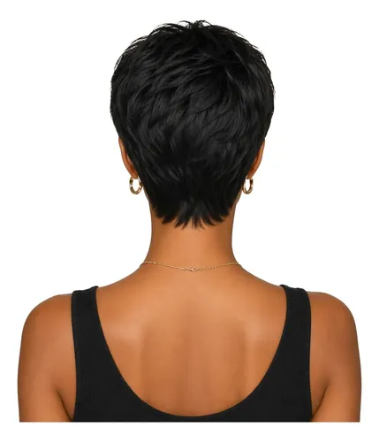 Peluca Corta De Cabello Natural Humana Linda