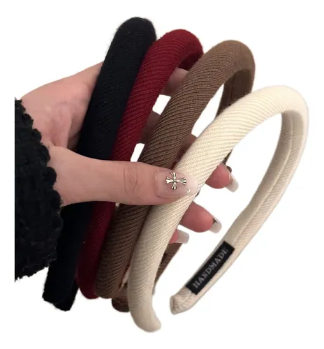 Diadema Vintage A Rayas Con Banda, 4 Piezas