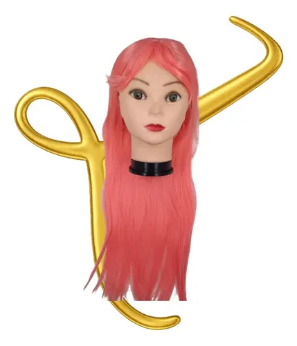 Peluca Sintética LUCKY PLUS Lacia Ondulada Flequillo 70cm Rosa Chicle