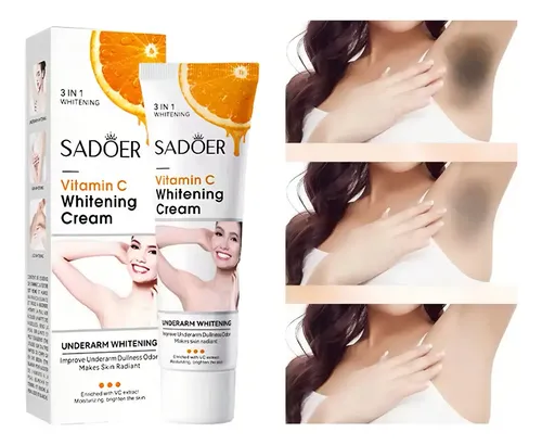 Crema blanqueadora con vitamina C | aclara rostro y zonas oscuras sin fragancia