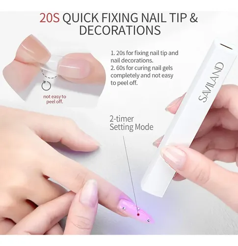 Lámpara Uv Led Portátil Para Uñas Gel Secado Rápido