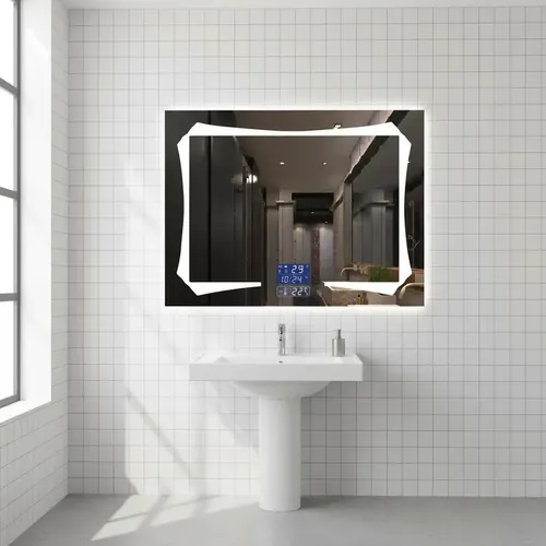 Espejo Recto Con Lus Led Calida Y Fria 50cm*70cm Otten Espejo