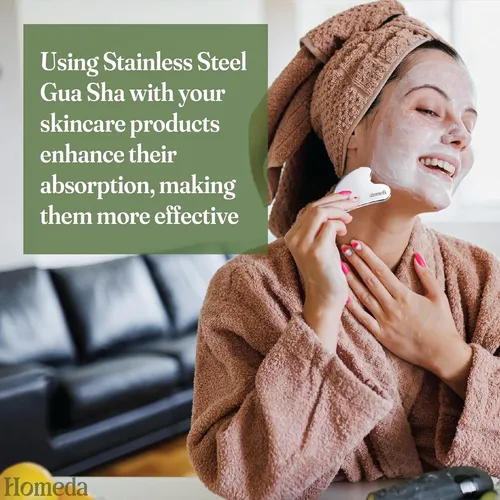 Herramienta Gua Sha Metal Para Masaje Facial Y Drenaje