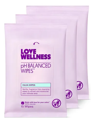 Toallitas Íntimas Ph Equilibrado Love Wellness 3-pack