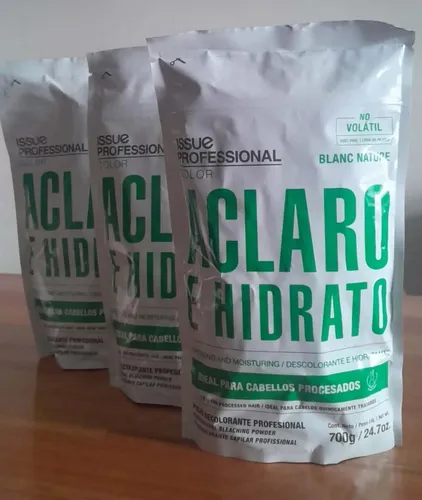Pack 3 Decolorantes Issue Blanc Nature 700 Gr Cab.procesados