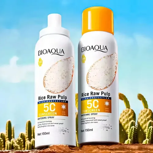 Protector Solar De Arroz Bioaqua Spf 50 Spray Rice Raw Pulp