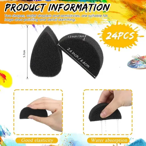 Esponja De Pintura Facial Con Pétalos Ovalados Y Semicircula