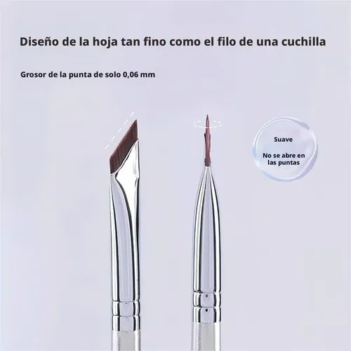 Brocha Maquillaje Delineador, Cejas Y Párpado Inferior