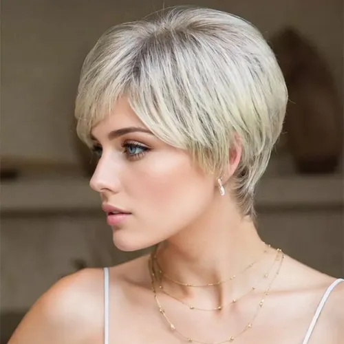 Peluca Bob Corta 8 Pulgadas Mujer