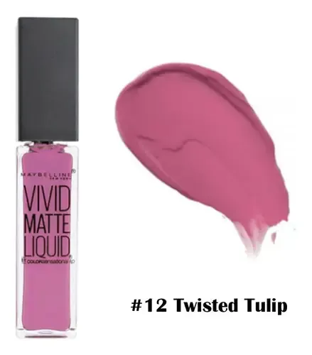 Labial Maybelline Vivid Matte Liquid By Colorsensational Acabado Mate Color 12 Twisted Tulip
