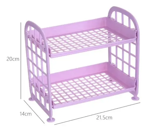 Organizador De Maquillaje De Cocina Escritorio Doble Piso