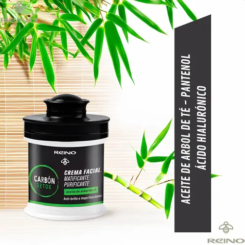 Crema Facial Matificante Reino Carbón Detox 55g