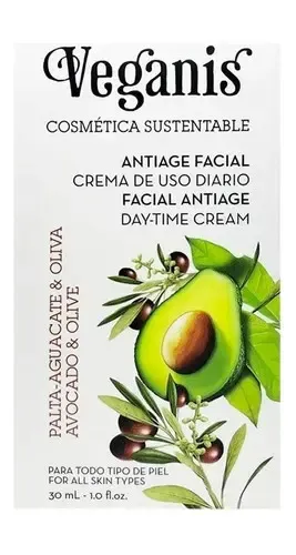 Veganis Crema Facial De Día Detox Palta Y Oliva Antiedad Tipo De Piel Sensible