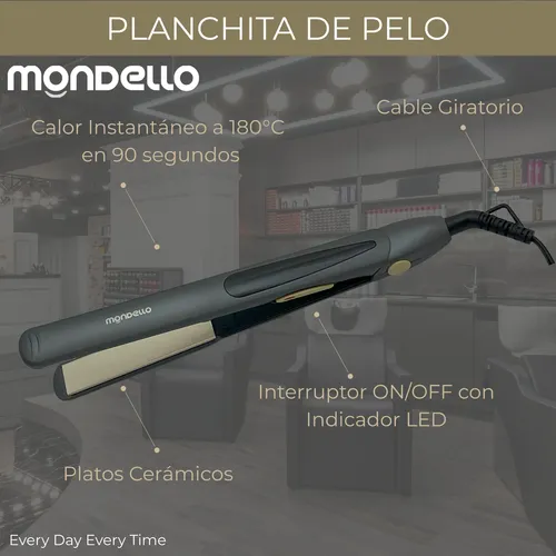 Planchita Pelo Cabello Placas Cerámica Rápido Calentamiento
