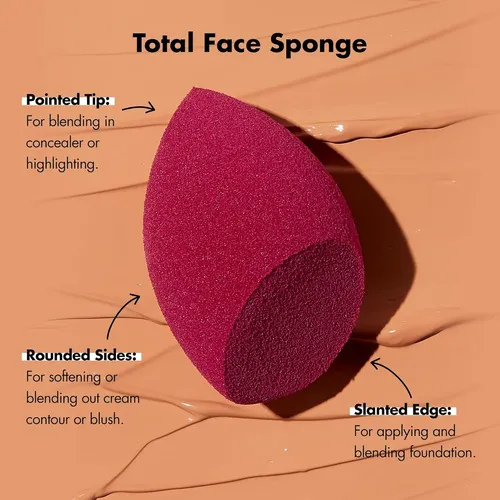 E.l.f. Total Face Sponge Duo, Plush, Multi-sided & Latex-…