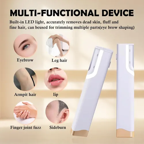 Rasuradora Facial Recargable Mujer 2 En 1 Piel Suave