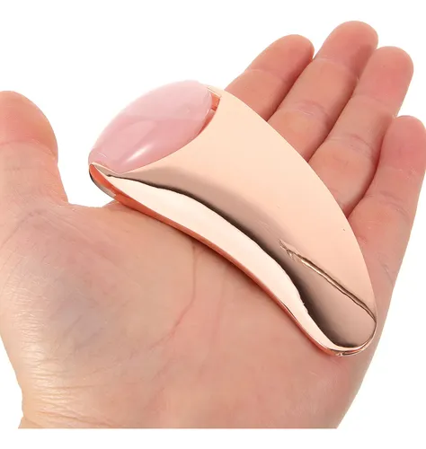 Rodillo Facial Masajeador Para Cara Y Ojos Oro Rosado