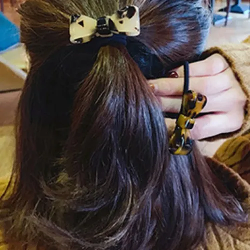 ..2 Cintas Para El Pelo A La Moda Con Forma De Lazo De Leopardo
