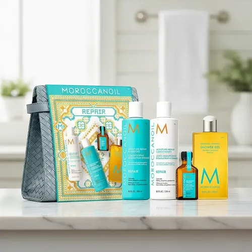 Moroccanoil Kit Reparación Capilar+ Gel Corporal Baño+ Bolso