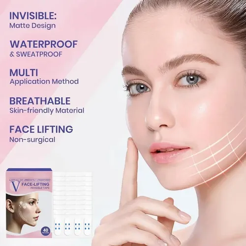 Caa Cinta Adhesiva Invisible For Levantamiento Facial En V,