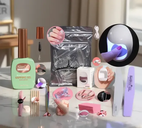 Kit 100 Tips Soft Gel/cabina Bombon/kapping Navi+pincel