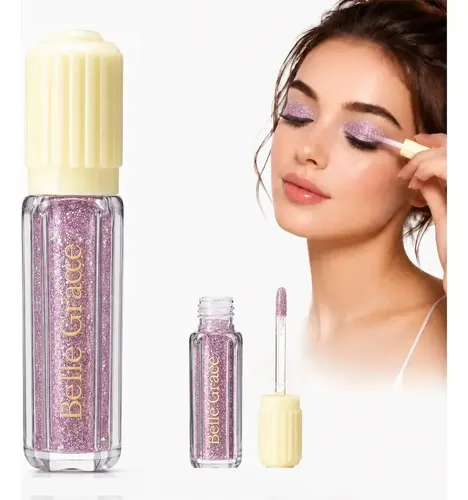 Sombra Liquida Tono 03 Para Ojos Brillante Glitter Maquillaje Rostro Veoquiero