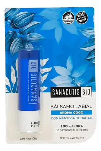 Sanacutis Bálsamo Labial Coco X 4.5g – Manteca De Cacao