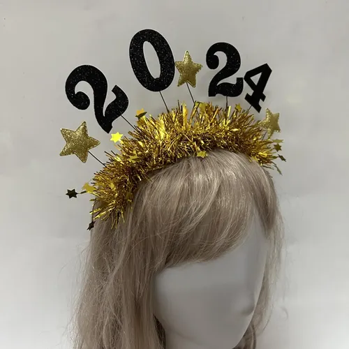 Diadema De Feliz Año Nuevo 2024, Accesorio Para El Oro