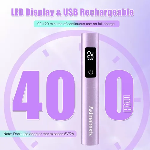 Mini Lámpara Uv Led Asimebesty Para Uñas De Gel, Portátil