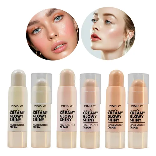 Iluminador Cremoso En Barra Highlighter Creamy Glowy Pink 21