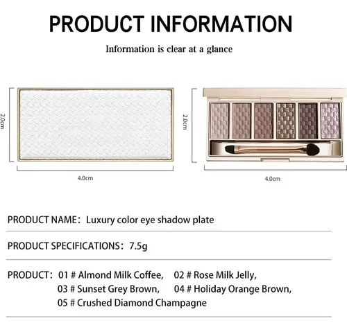 Paleta De Sombras Mauve Grey 6 Tonos Vegana Hxssll 03