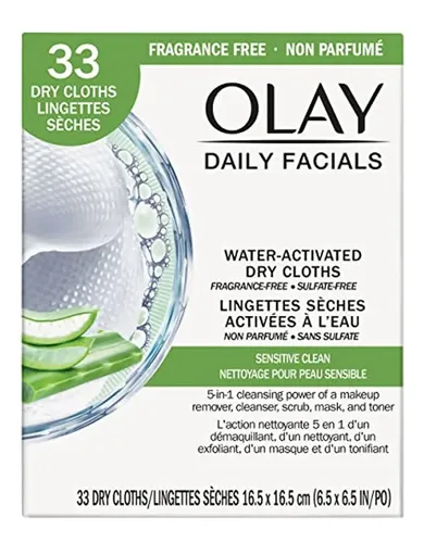 Paños Faciales Sensibles Olay 4 En 1 Para Uso Diario, 33 Uni