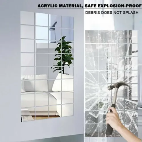 Adornos De Acrílico Para Pared, Pegatinas Espejo